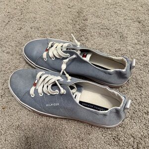 Cute Tommy Hilfiger Blue and White Sneakers